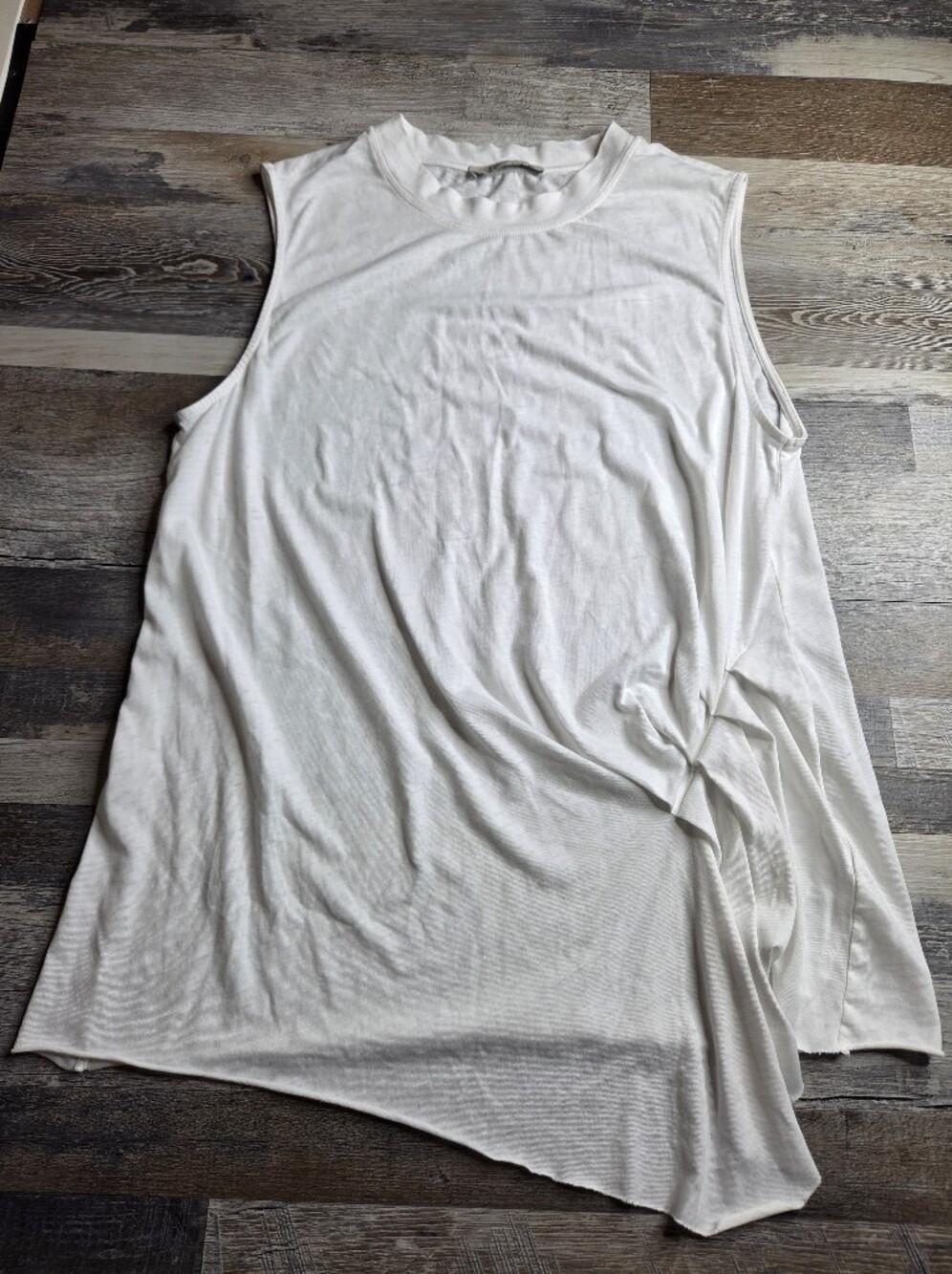AllSaints All Saints Duma Asymmetrical Tank White Large